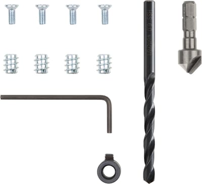 wolfcraft - Scharnier Reparatie Set 35mm Set - 11 delige set - IKEA Scharnieren repareren - 4657000