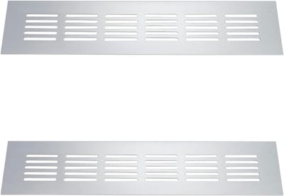 Ventilatie Roosters - Lucht Roosters - Kasten Ventileren - Roestwerend Aluminium - 2 Stuks - Wit