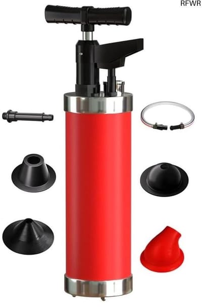 RFWR® Toiletontstopper met 4 Zuigers voor Eenvoudig Ontstoppen van Leidingen