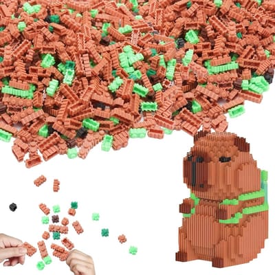 Bouwspeelgoed met Dierenthema - Creatieve Micro Bouwblokken Set voor Volwassenen, Puzzel en DIY Activiteiten met Capybara Ontwerp
