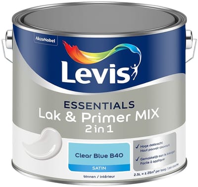 Levis - Essentials Lak & Primer Mix - Clear Blue B40 - Mengverf - 2,5 L
