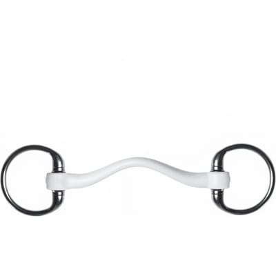 Mors olive voor paard met buis Trust Inno Sense Eggbut Bradoon Port Medium 14
