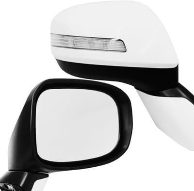 BILMAX Rechter Buitenspiegel Vervanging voor Honda Civic 9 (FB) 2012–2015, Elektrisch Verstelbaar, Verwarmd, Elektrisch Inklapbaar, Met Richtingaanwijzer, Material Wit, 7+2-Pins (Passagierszijde)