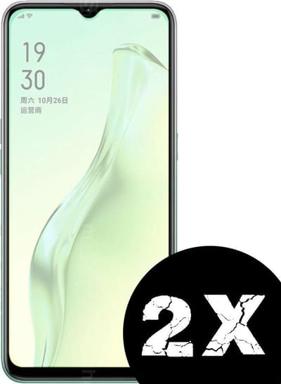 HB Glas Geschikt voor Oppo A31 Screenprotector Glas Gehard Tempered Glass - 2 Stuks
