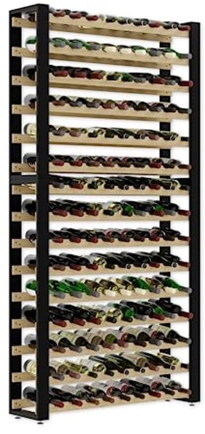 Houten Wijnrek voor 135 Flessen - Elegante Wijnopslagoplossing