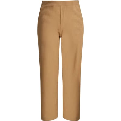 Geribde damesbroek Mat Fashion Wide Leg