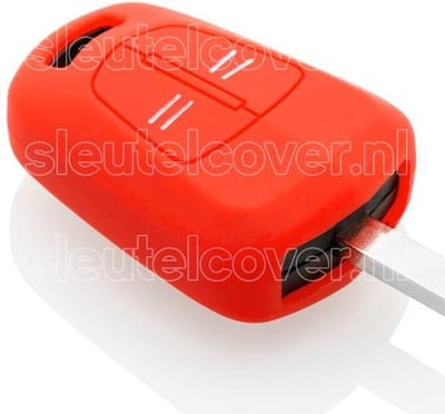 Autosleutel Hoesje geschikt voor Opel - SleutelCover - Silicone Autosleutel Cover - Sleutelhoesje Rood