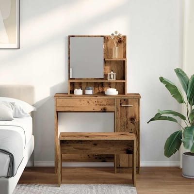 vidaXL - Kaptafelset - bewerkt - hout - oud - houtkleurig