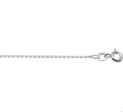 Zilveren Collier anker gediamanteerd 1 1018796 45 cm