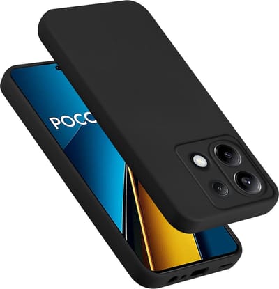 Cadorabo Hoesje geschikt voor Xiaomi Poco X6 in LIQUID ZWART - Beschermhoes gemaakt van flexibel TPU silicone Case Cover