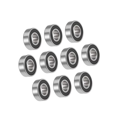 Allecto - Diepe groefkogellager - 6202-2RS - Dubbel afgeschermd - 15 mm x 35 mm x 11 mm - Koolstofstaal - 10 stuks - Geschikt voor diverse toepassi...