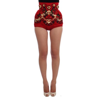 Hoge Taille Bloemembrode Korte Broek