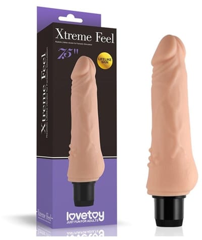 Realistische Cyber skin vibrator 19 cm