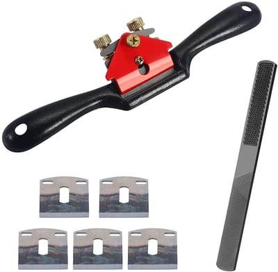 NTHProducts - Verstelbare Houtbewerkingsplanner - 10 Inch - Ideaal voor Houtbewerking - Inclusief 5 Vervangbladen - Handgereedschap voor Houtbewerking ...