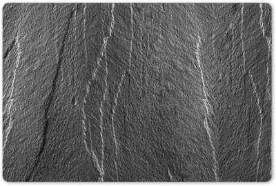 Placemats 45x30 cm - Placemat kunststof - 1 stuk - Steen - Antraciet - Grijs - Steenstructuur - Borden onderleggers - Decoratie voor op tafel - Keuken tafeldecoratie accessoires - Vinyl onderlegger - Tafelversiering