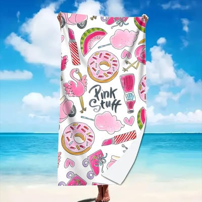 Blond Amsterdam Strandlaken, Sneldrogend Ultrazacht Unisex voor Strand Reizen Kamperen Cadeau W140*H180(CM)