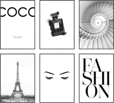 Posterset met Esthetische Wanddecoratie - 6 Moderne Afbeeldingen 30x40 cm