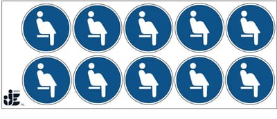 Zitplaats zwangere vrouwen sticker | 5 cm - 10 stuks per vel