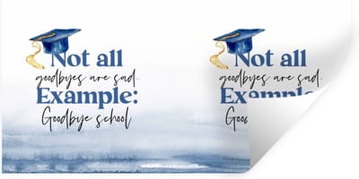 Muurstickers - Sticker Folie - Diploma - Afstuderen - Quotes - Studenten - 40x20 cm - Plakfolie - Muurstickers Kinderkamer - Zelfklevend Behang - Zelfklevend behangpapier - Stickerfolie