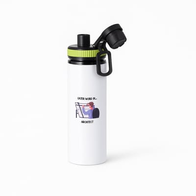 Hacebo® - Later word ik architect waterfles met draaidop groen - Architect - Architecten - bouwkundige - designer - bouwmeester - water fles - 850ML