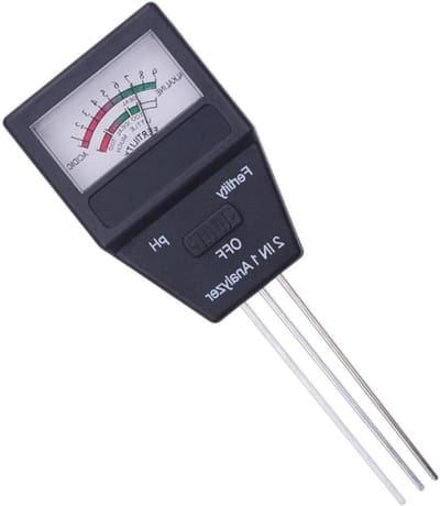Bodem pH-meter - Grondtester Vochtigheidsmeter - Planten Verzorgen - 2-in-1 Grondtester - 18 cm - Zwart