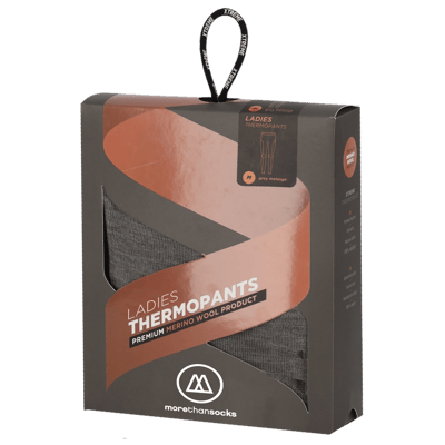 Morethansocks - Thermobroek Merino Wol dames - 1-Stuk - Grijs / S