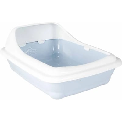 Duvo+ Kattentoilet Birba Met Rand Azzurro M - 46x35x20cm