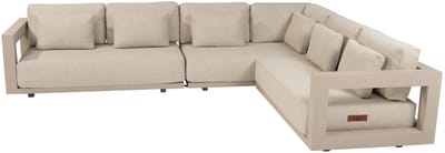 Metropolitan modulaire hoek loungeset rechts 3 delig latte 4 Seasons Outdoor