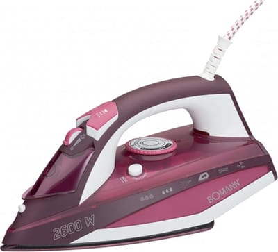 Bomann DB 6005 CB - Stoomstrijkijzer - 2600W - Roze/Wit
