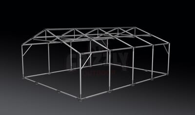 Grizzly Outdoor Partytent 6x8 m PVC Limited Edition Wit-Blauw