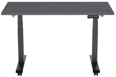 Euroseats Elektrisch Bureau - verstelbaar, opklapbaar en verrijdbaar - 160x80 cm - Zwart frame - Shadow eik