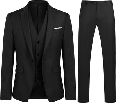 ALLTHEMEN Heren Slim Fit 3-delige Moderne Pakken - Herenpak Voor Zakelijke Bruiloften - S