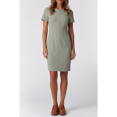 Calvin Klein Scuba Crepe Knee Length Dress Shadow Taglia: XS | Abiti Midi Outlet | Donna