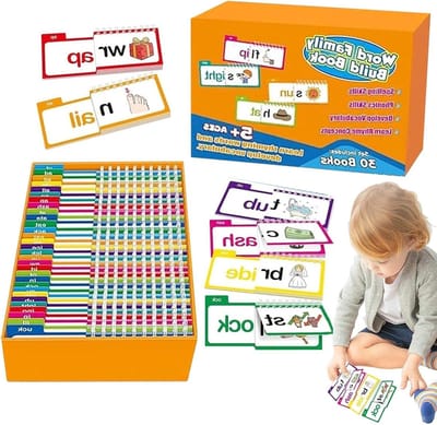 Woordenboek Kleuterschool - Lees en Rijm Boek - Leren Lezen - Dynamische Woordfamilies - 26 x 18 cm - Zwart
