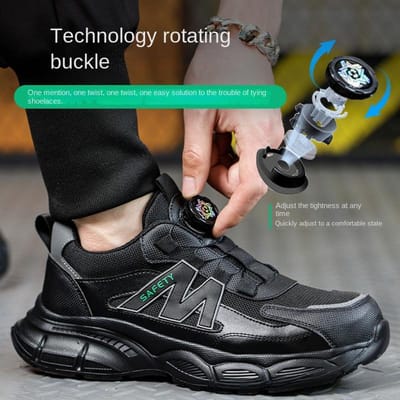 Arbeidsschoenen Heren Anti-lek Isolerend Plastic Zakje Neus Lichtgewicht Antislip Veiligheidswerkschoenen 46