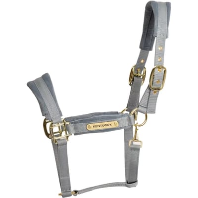 Kentucky Horsewear - Velvet halster lichtblauw Full