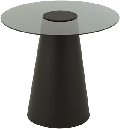 J-Line bijzettafel Kegel - ijzer - zwart