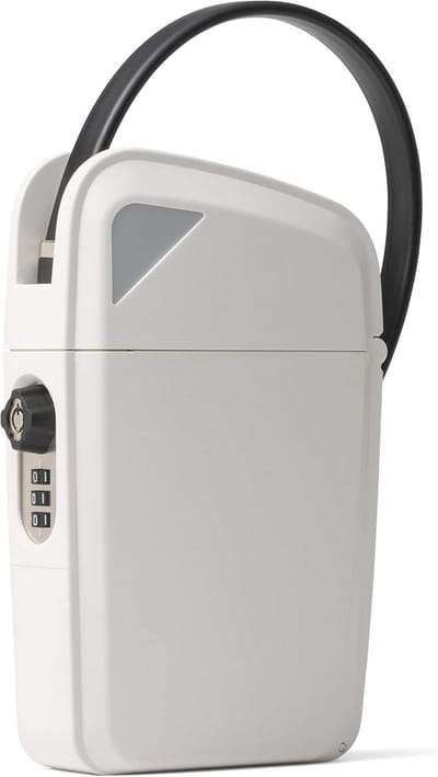 Draagbare kluis voor binnen en buiten met sleutel en combinatietoegang - Compact en lichtgewicht