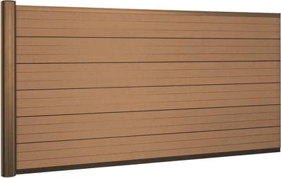 WPC Zichtscherm - Windscherm Tuin - Privacy Creëren - Modulair Uitbreidbaar - 96 x 185 cm - Teak