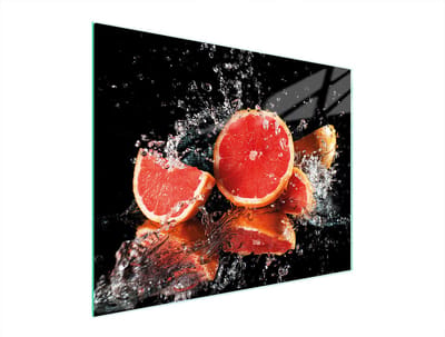 TMK ArtDeko - Snijplank van Glas - 52x40 cm - Grapefruit Design - Veilig en Functioneel