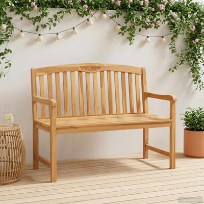 vidaXL - Handgemaakte - Rozenbank - 114 - x - 60,5 - x - 95 - cm - Massief - Teakhout