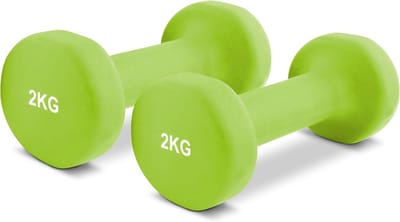 Neopreen Korte Halters 0,5 tot 5 kg - Gewichten en Kleuren naar Keuze + PDF Workout