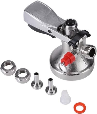 RVS Fustkoppeling G Type voor Tapbier - Professionele Dispenser met 8mm Ingangsconnector en Duurzaam Ontwerp voor Thuisbrouwerij en Feesten