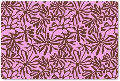Placemats 45x30 cm - Placemat kunststof - 1 stuk - Organisch - Patroon - Roze - Borden onderleggers - Decoratie voor op tafel - Keuken tafeldecoratie accessoires - Vinyl onderlegger - Tafelversiering