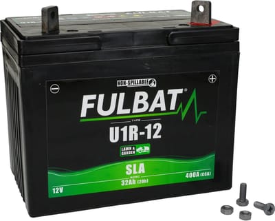 Accu Fulbat U1R-12 SLA 12V 32Ah onderhoudsvrij (o.a zitmaaiers) plus rechts