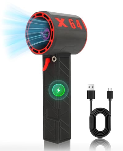 Allecto - Jet Fan Droge Mini Blower - Krachtige Ventilator - Draadloos - Traploze Snelheidsaanpassing - Luchtblazer - Geschikt voor Binnen en Buiten