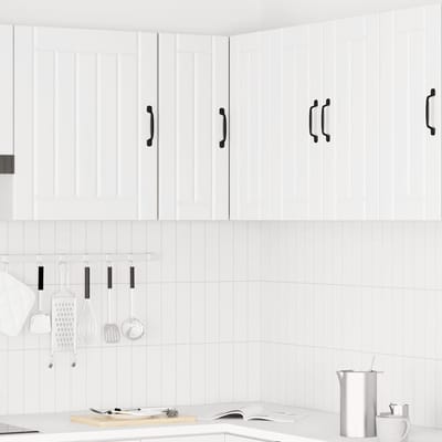 vidaXL - Keukenwandhoekkast - Kalmar - bewerkt - hout - wit