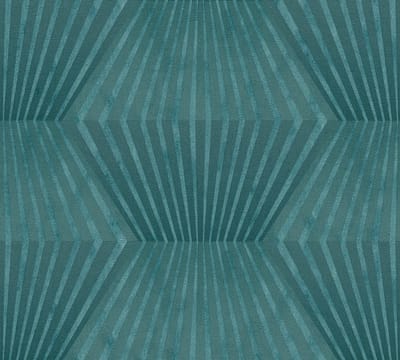 ART DECO BEHANG | Metallic Lijnenpatroon - groen - A.S. Création Titanium 3