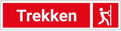 Trekken deurbordje met zelfklevende strip | Forex Re materiaal | 20 x 5 cm
