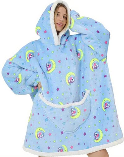 Bovista Hoodie Deken Met Mouwen - Plaid - Knuffeldeken - Onesie - Fleece Blanket - Dames - Heren - Kinderen - Extra Zacht & Warm - Eenhoorn